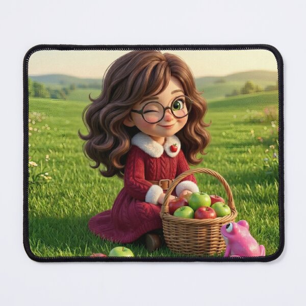 Item preview, Cute Chibi Girl Picking Apples designed and sold by Azurart2.