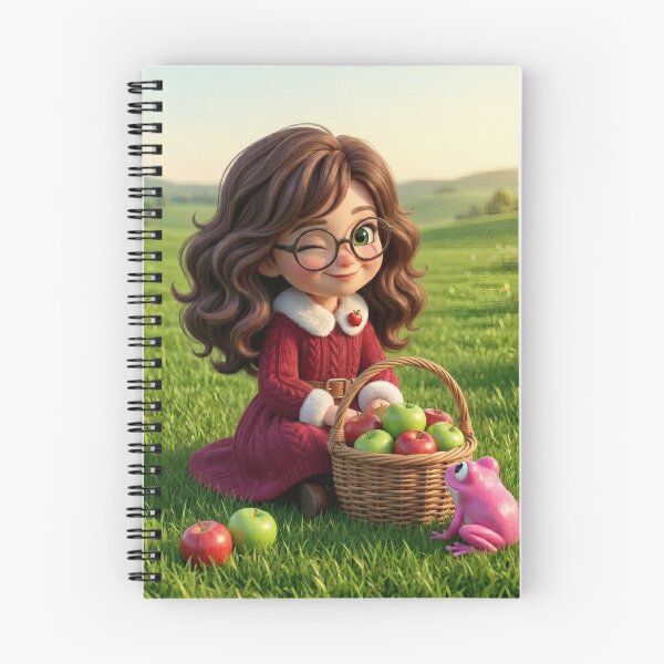 Item preview, Cute Chibi Girl Picking Apples designed and sold by Azurart2.