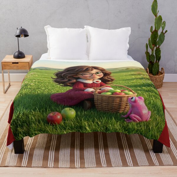 Item preview, Cute Chibi Girl Picking Apples designed and sold by Azurart2.