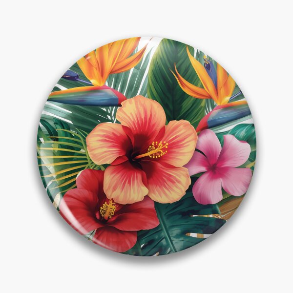 Item preview, Tropical Hibiscus Bouquet with Paradise Flowers designed and sold by Luna-Flow.