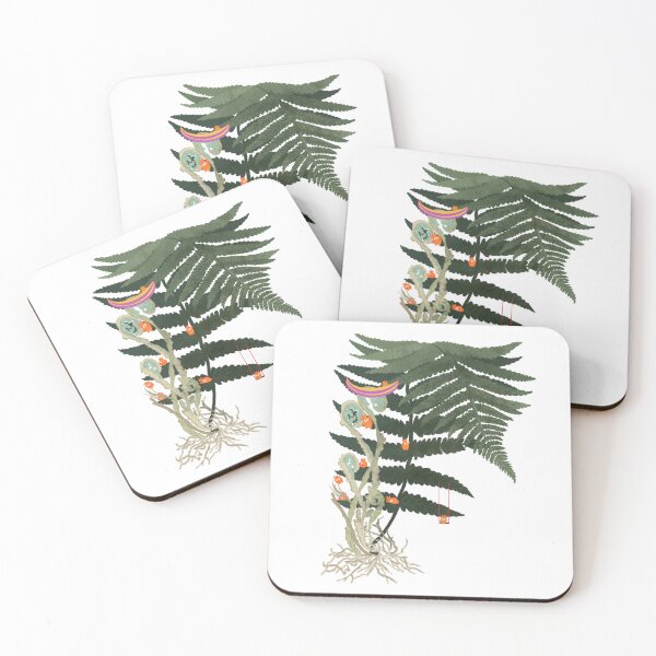 Item preview, Fern with cute little monsters designed and sold by TinyOdds.