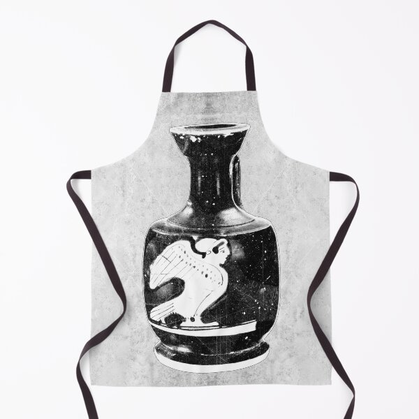 Item preview, 5th Century Greek Lekythos Oil Flask Swan White Figure Art designed and sold by Ghoul Enterprises.