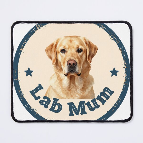 Item preview, Retro Lab Mum Badge T-Shirt Design designed and sold by Fetch & Wear.