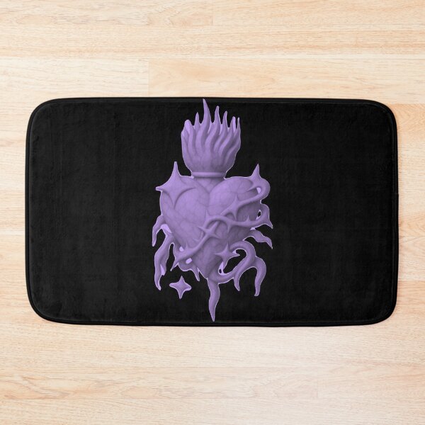 Item preview, Soft Purple Chrome Sacred Heart Aesthetic Art designed and sold by Ideniquo.