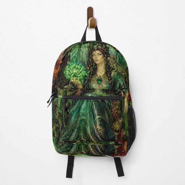 Item preview, The Mistress of the Copper Mountain - Queen of Malachite and Emeralds, Guardian of the Ural Treasures, Goddess of the Depths, Russian Gothic Art Nouveau, The Sacred Stone Flower designed and sold by Natalia-Vlad.
