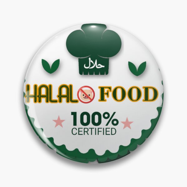 Item preview, 100% Certified Halal Food Badge - Green Chef Edition designed and sold by A-pdo.