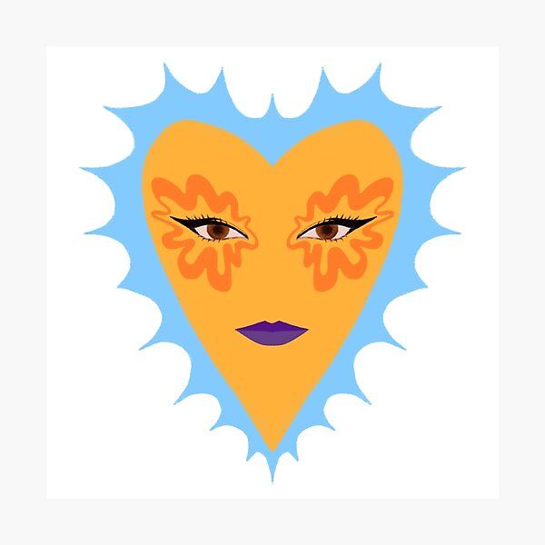 Item preview, Groovy heart illustration designed and sold by TinyOdds.