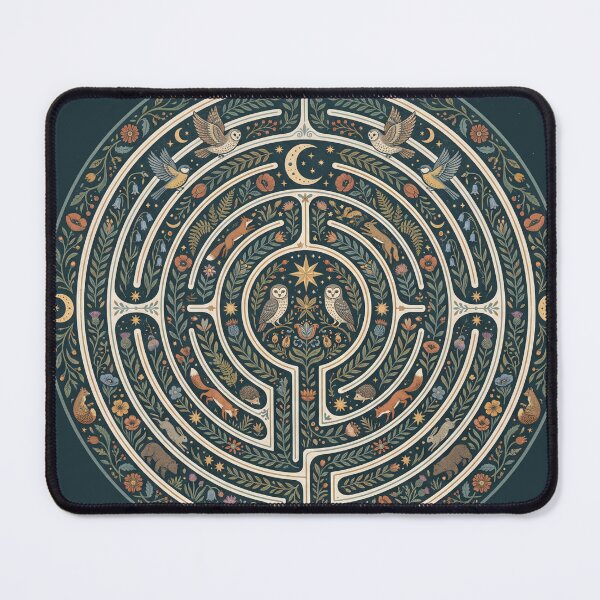 Item preview, Woodland Creatures Botanical Maze designed and sold by ASTRAL ART LAB.