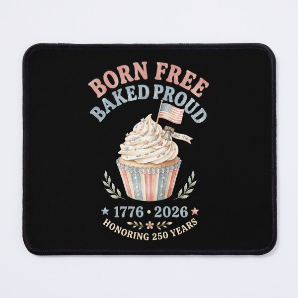 Item preview, Born Free Baked Proud Patriotic American Est 1776 designed and sold by dudelinart.