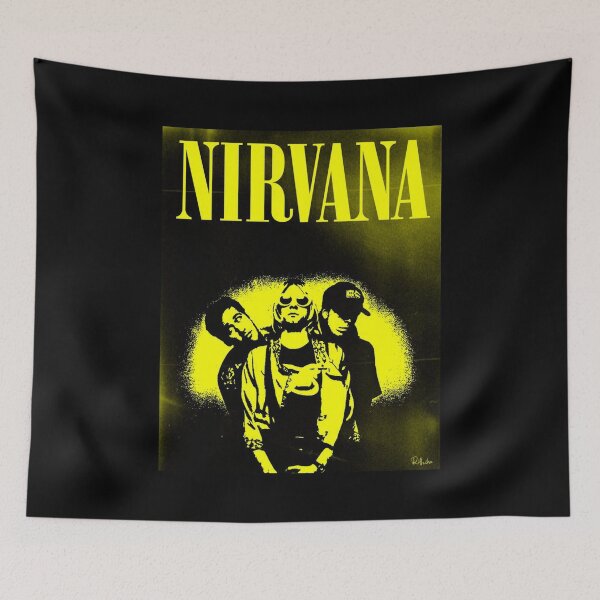 Item preview, Nirvana Band Grunge Retro Yellow and Black designed and sold by zigzagalo.