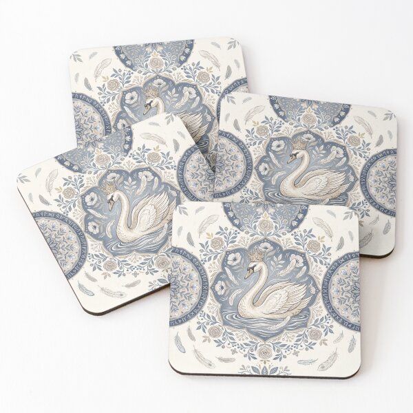 Item preview,  Crowned Swan Floral Mandala designed and sold by ASTRAL ART LAB.