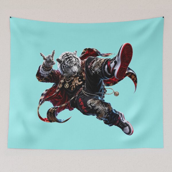 Item preview, White Tiger Street King – Urban Breakdance Tiger Art designed and sold by ManJiangHong.