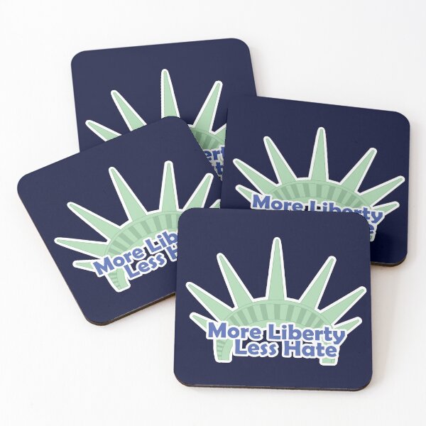 Item preview, More Liberty Less Hate Statue of Liberty Crown Patriotic Design designed and sold by Hallowed Artistry.
