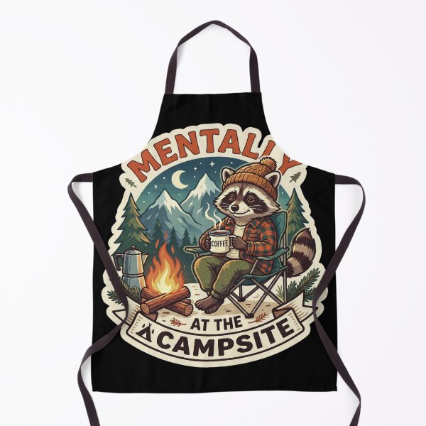 Item preview, Mentally At The Campsite Cute Raccoon Camping designed and sold by StellarBees.