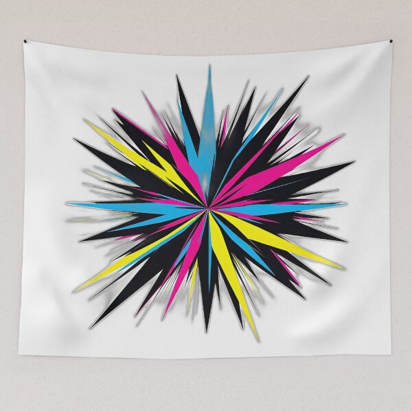 Item preview, Vibrant Colorful Abstract Starburst Digital Art designed and sold by Luna-Flow.