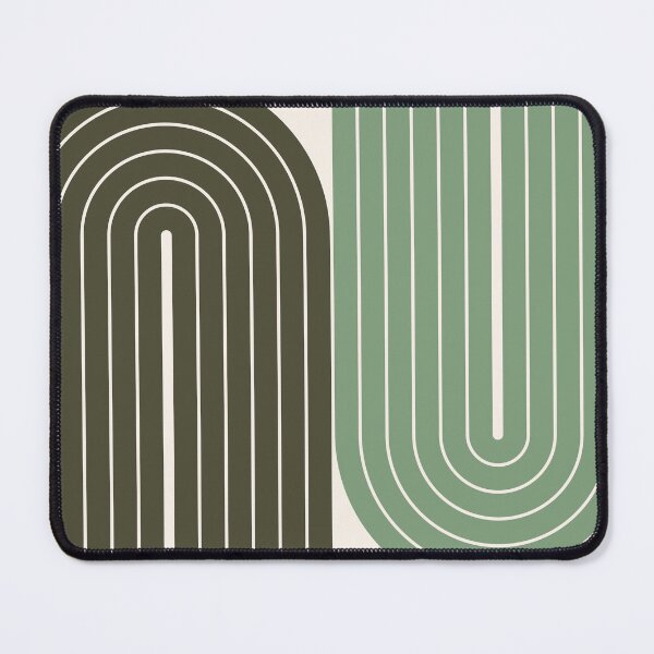 Item preview, Minimalist Geometric Arches Pattern in Sage Green Olive designed and sold by nineFlorals.