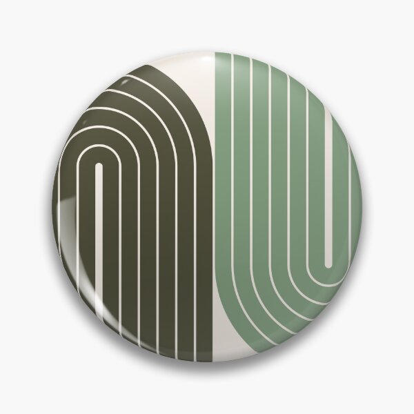 Item preview, Minimalist Geometric Arches Pattern in Sage Green Olive designed and sold by nineFlorals.