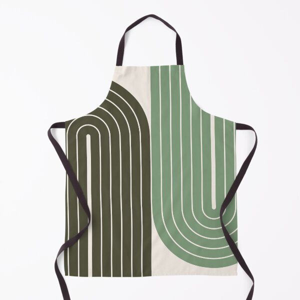 Item preview, Minimalist Geometric Arches Pattern in Sage Green Olive designed and sold by nineFlorals.