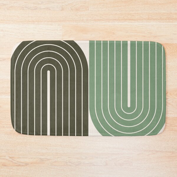 Item preview, Minimalist Geometric Arches Pattern in Sage Green Olive designed and sold by nineFlorals.