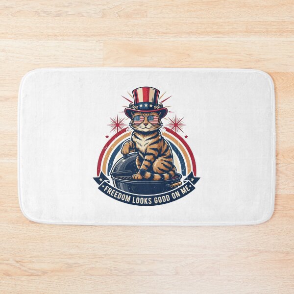 Item preview, Freedom Looks Good On Me Patriotic Cat designed and sold by WikaKowalczyk.