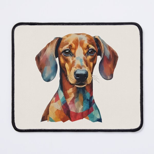Item preview, Geometric Dachshund - Modern Pet Art designed and sold by Tklezardesigns.