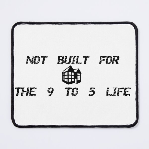 Item preview, Not Built For The 9 To 5 Life Funny Retro Relatable Anti Work Text designed and sold by Redvibeco.