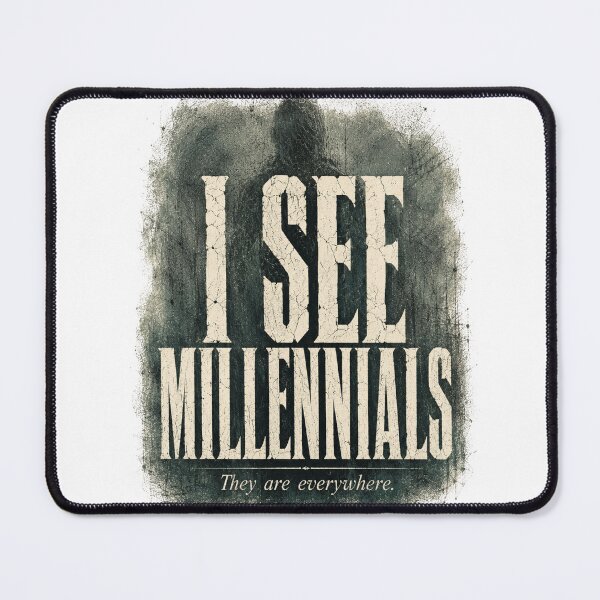 Item preview, I See Millennials — Funny 90s Horror Nostalgia Shirt designed and sold by CerealBoxInk.