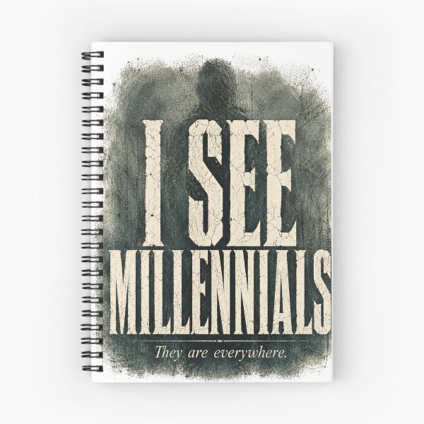 Item preview, I See Millennials — Funny 90s Horror Nostalgia Shirt designed and sold by CerealBoxInk.