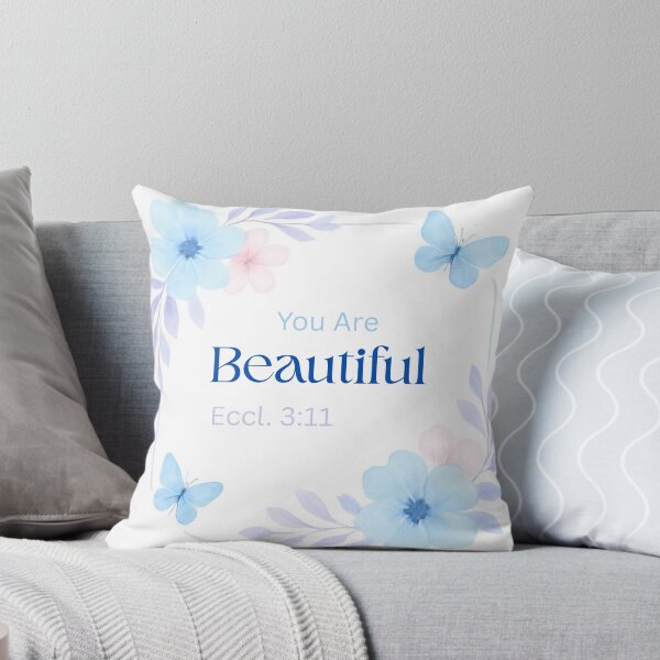 Item preview, You Are Beautiful Christian Sticker - Ecclesiastes 3:11 Floral Bible Verse Sticker designed and sold by For His  Glory.