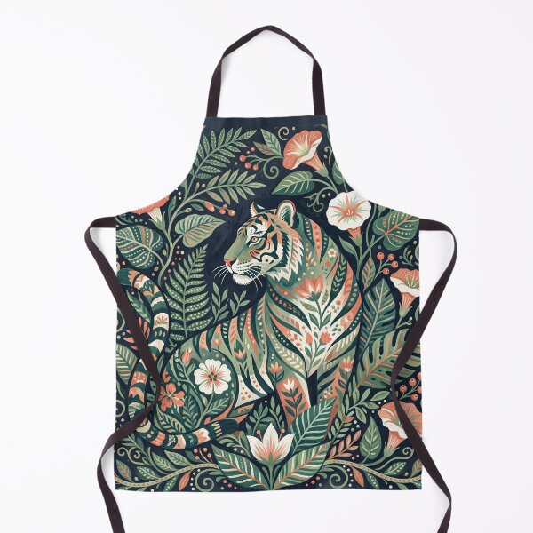 Item preview, Tiger Among Moonflowers designed and sold by ASTRAL ART LAB.