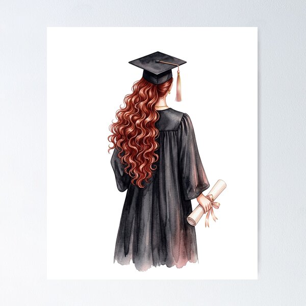 Item preview, Red Hair Graduation Girl designed and sold by Roy & Tiffany.
