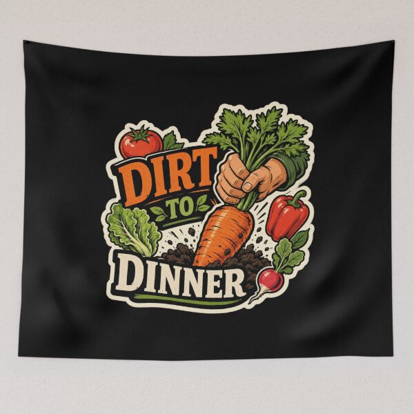 Item preview, Dirt to Dinner Vegetable Garden Sticker  designed and sold by Sketchlegacy.
