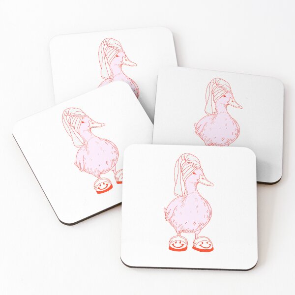 Item preview, Pink Self Care Duck designed and sold by lb.stickers.