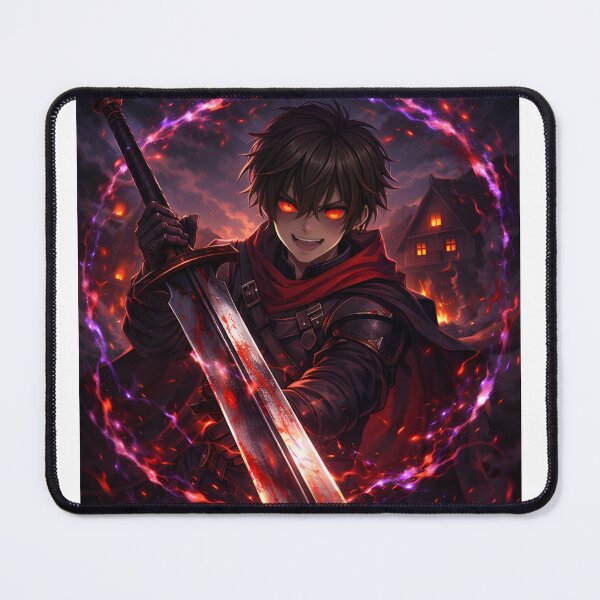 Item preview, Shadow Reaper Anime Warrior | Dark Fantasy Sword Art | Demon Eyes Gothic Aesthetic designed and sold by Anshugoyal.