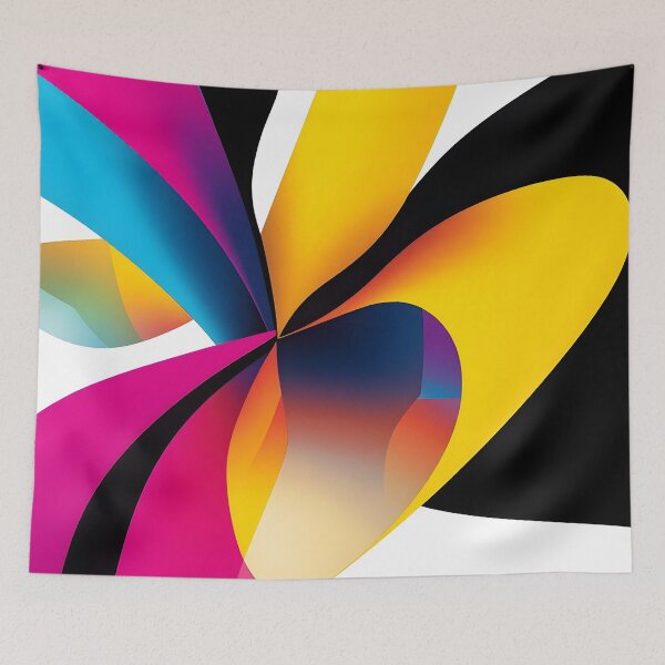 Item preview, Vibrant Fluid Rainbow Abstract Wave Art designed and sold by Luna-Flow.