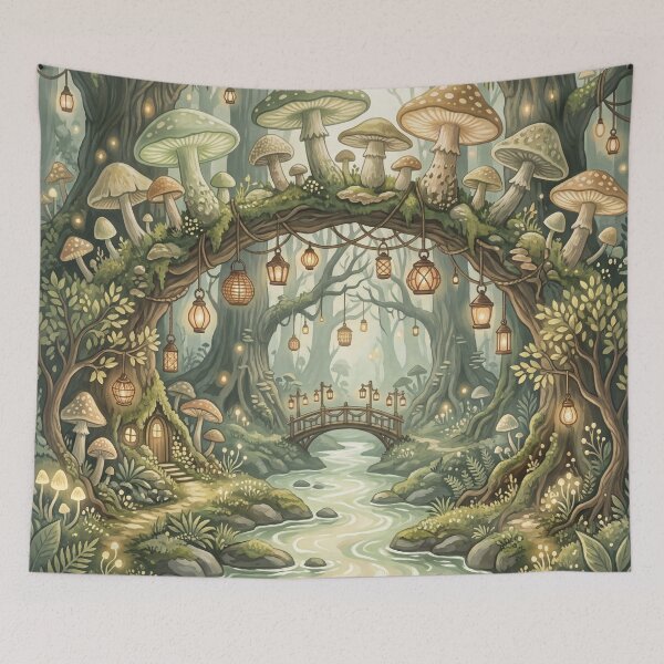 Item preview,  Lantern River in the Forest designed and sold by ASTRAL ART LAB.