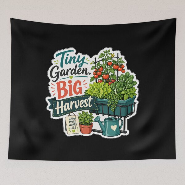 Item preview, Tiny Garden Big Harvest Container Garden Sticker  designed and sold by Sketchlegacy.