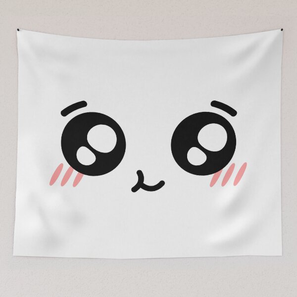Item preview, Lovely kawaii smiling happy blushing face designed and sold by BlushyPrint.