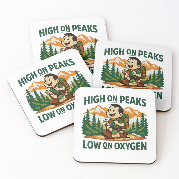 Item preview, High on Peaks Low on Oxygen Funny Mountain Hiking Design designed and sold by Gabe1983.