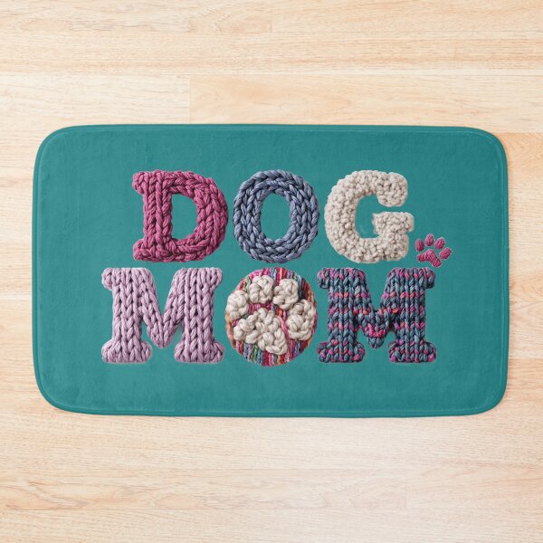 Item preview, Dog Mom Knit Paw Typography designed and sold by MegaNovaArt.