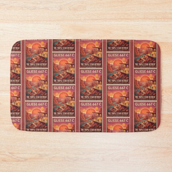 Item preview, Gliese 667 C Retro NASA Travel Poster Triple Sun designed and sold by RetroRewind Studio.