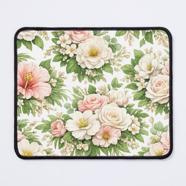 Item preview, Elegant White and Pink Floral Pattern designed and sold by 0606PM.