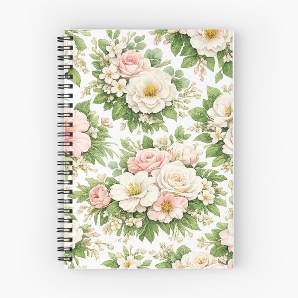 Item preview, Elegant White and Pink Floral Pattern designed and sold by 0606PM.