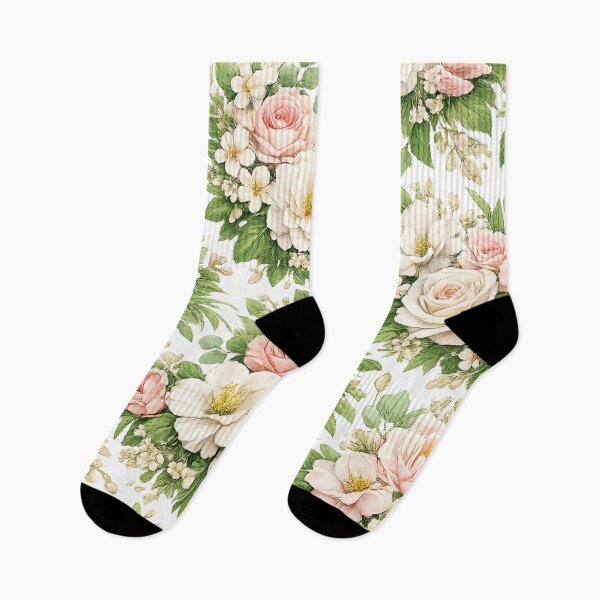 Item preview, Elegant White and Pink Floral Pattern designed and sold by 0606PM.