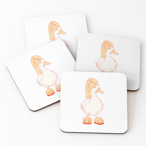 Item preview, Orange Self Care Duck designed and sold by lb.stickers.