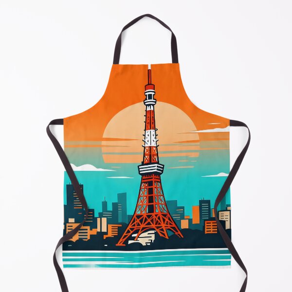 Item preview, Retro Tokyo Tower Japan Sunset Illustration designed and sold by drchzak.