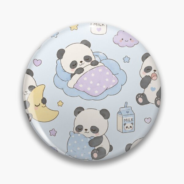 Item preview, Sleepy Panda Dream Clouds Kawaii Pattern designed and sold by Soft Berry Studio.