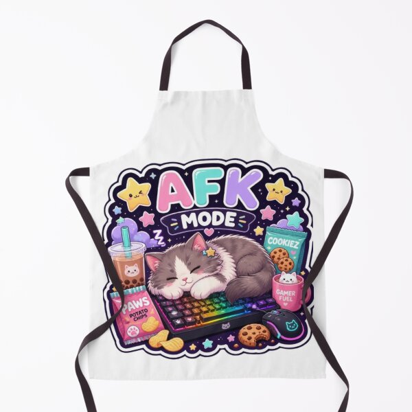 Item preview, AFK Mode Gamer Cat Sticker designed and sold by Stylestickers55.