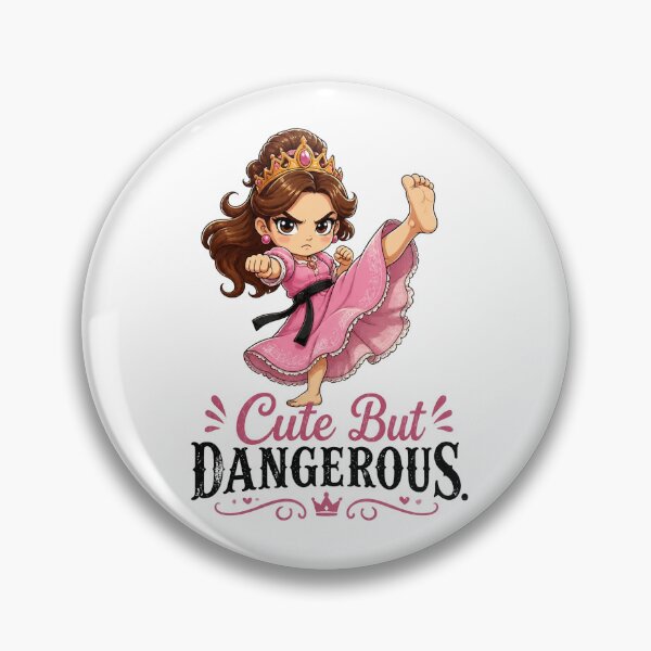 Item preview, "Cute But Dangerous" Princess Karate Girl Funny Kawaii designed and sold by MusesWhispers.
