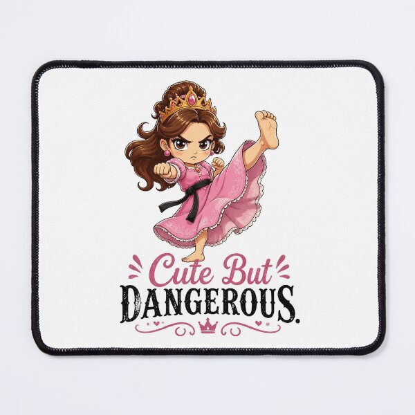 Item preview, "Cute But Dangerous" Princess Karate Girl Funny Kawaii designed and sold by MusesWhispers.